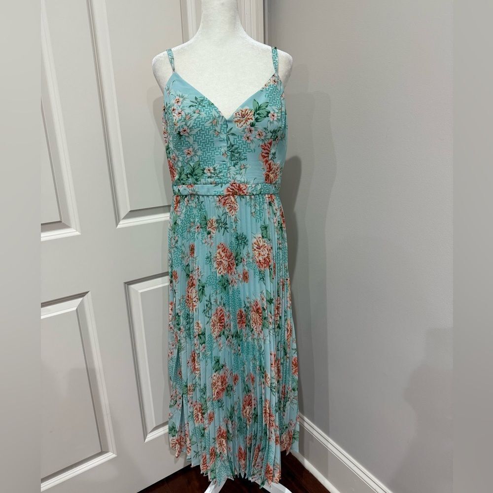 Guess Light Blue Floral Maxi Dress Size 10